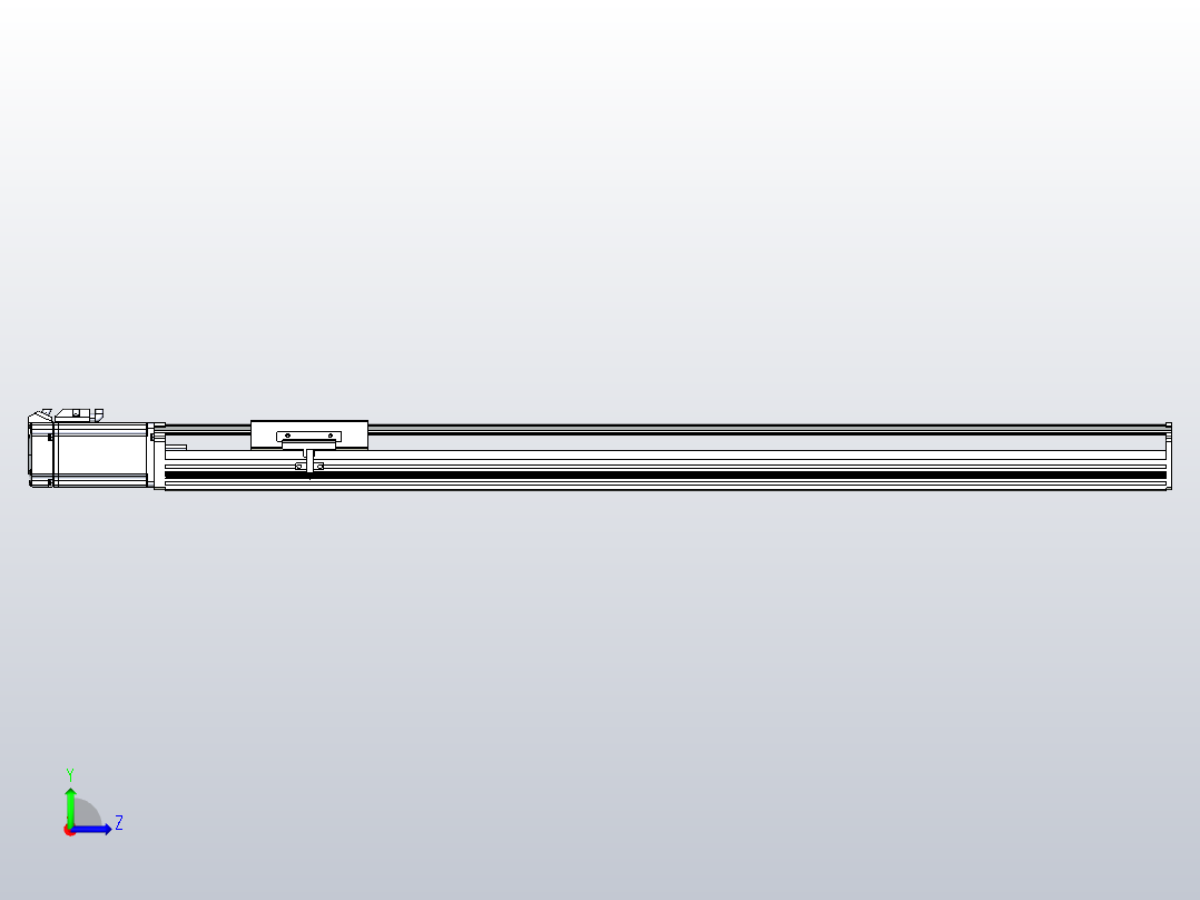 日规模组半封闭丝杆TPA-HNR-105D-1610C-L700-M-C-P40-N3左视图