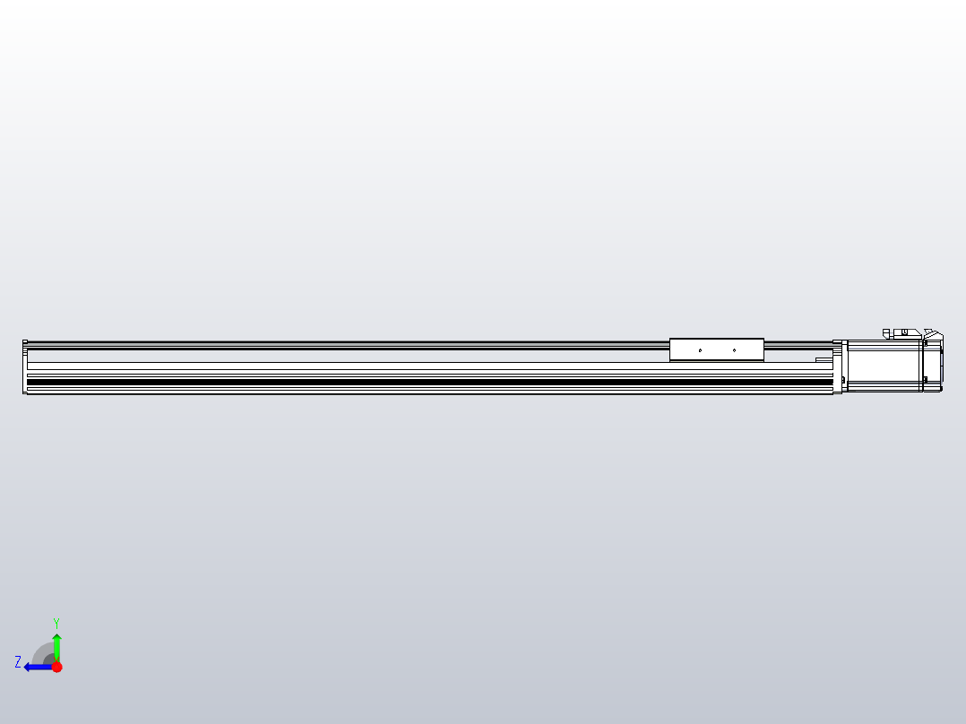 日规模组半封闭丝杆TPA-HNR-105D-1610C-L700-M-C-P40-N3右视图