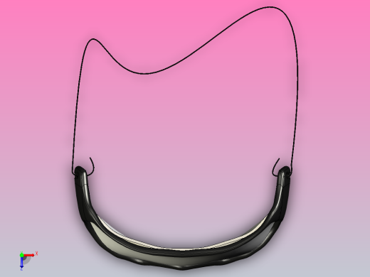 滑雪板护目镜俯视缩略图