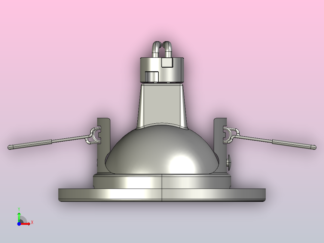 面板安装灯前视图