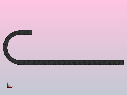 弯曲半径200内高35两侧打开型封闭式拖链[DMD35CD-35-60-200R-30]前视缩略图