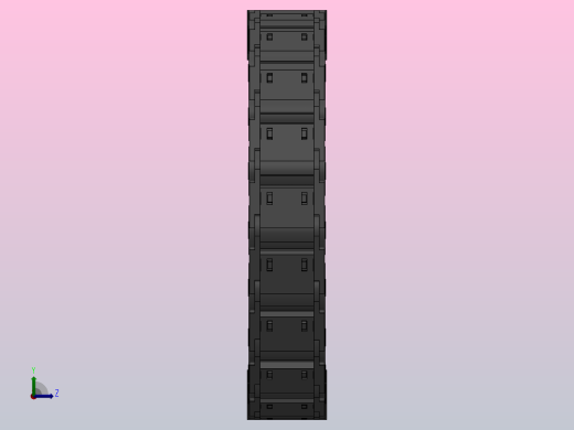 弯曲半径200内高35两侧打开型封闭式拖链[DMD35CD-35-60-200R-30]左视缩略图