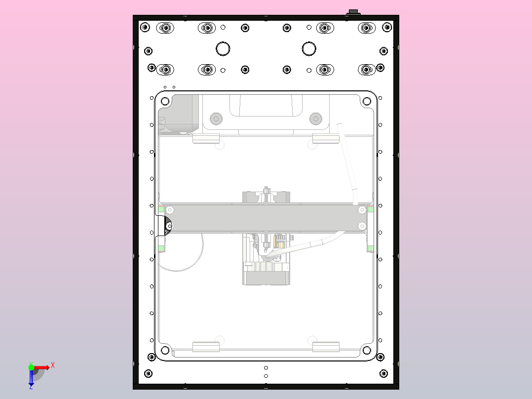 微型快速3D打印机俯视图