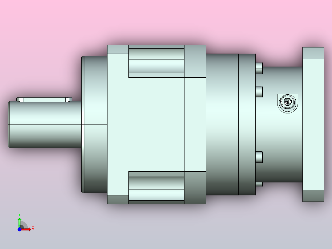 JTX180-L2 35-114.3-200-M12-ZJ精密型JTX180直齿轮行星减速机前视图