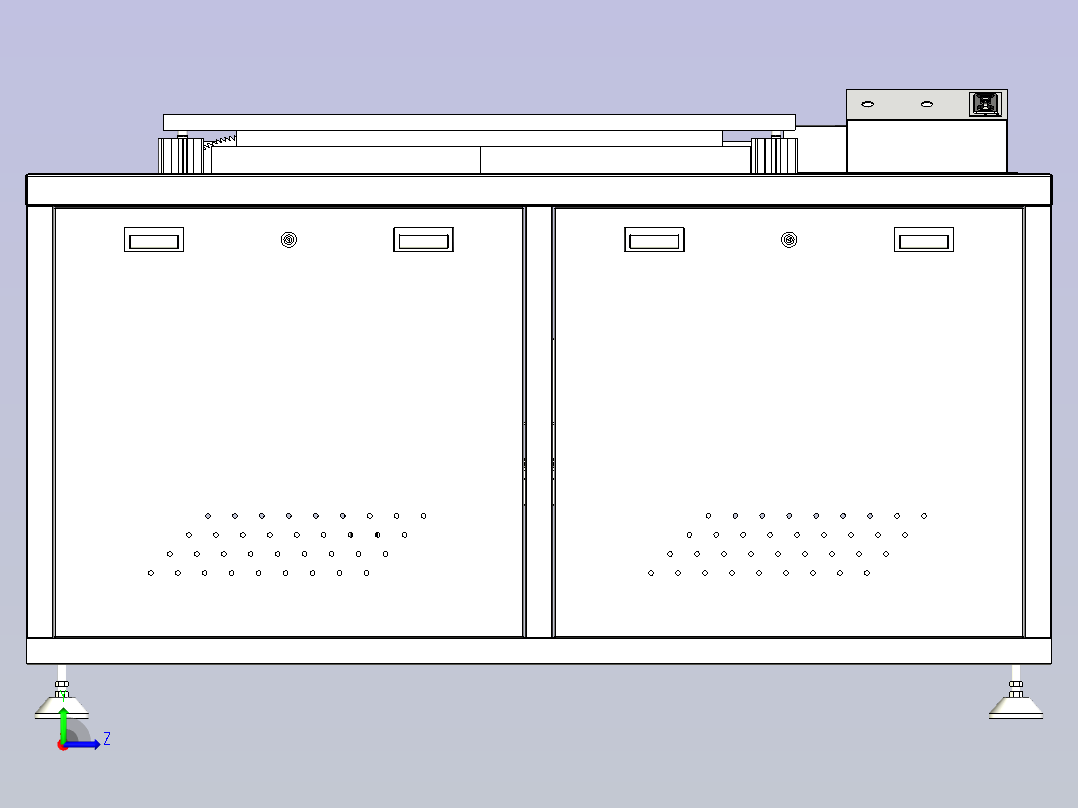 PCB板切割机设备3D图左视图
