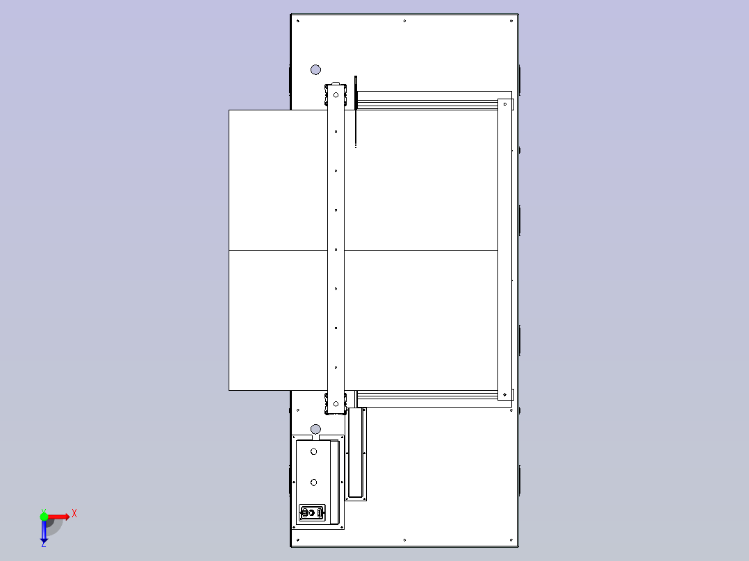 PCB板切割机设备3D图俯视图