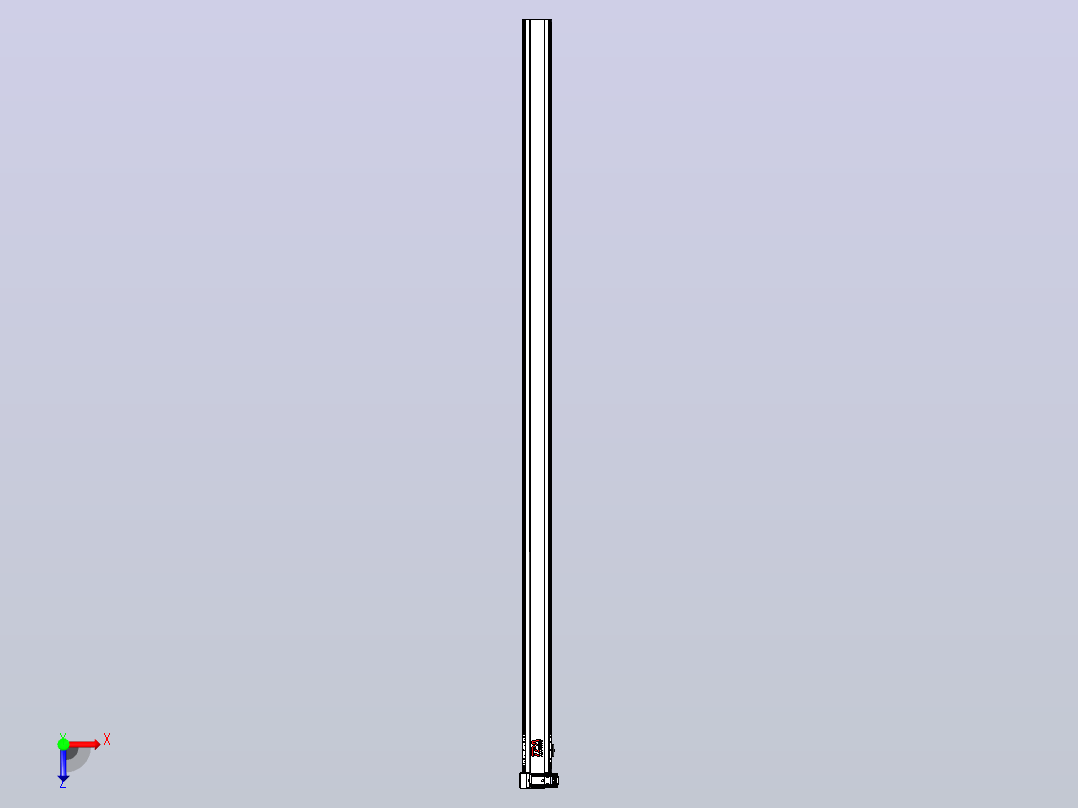 皮带直线轴半封闭可选导轨TPA-HNB-120D-110-L2900-LU-Y-P40-N3俯视图
