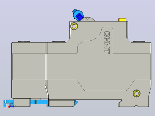 NXBLE-125G 4P剩余电流动作断路器三维模型202307左视缩略图
