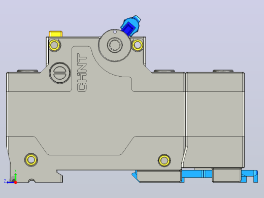 NXBLE-125G 4P剩余电流动作断路器三维模型202307右视缩略图