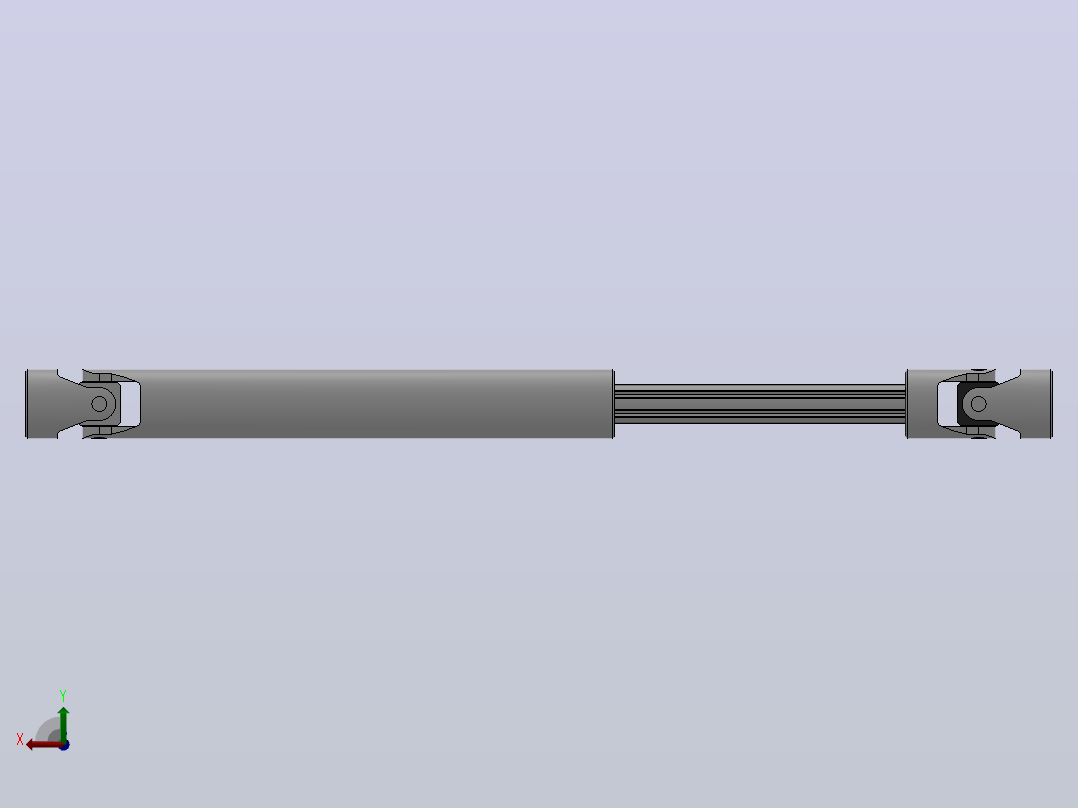 万向联轴器WSP05-PB-Y14-Y14-300／450WSP型可伸缩小型十字轴万向联轴器后视图