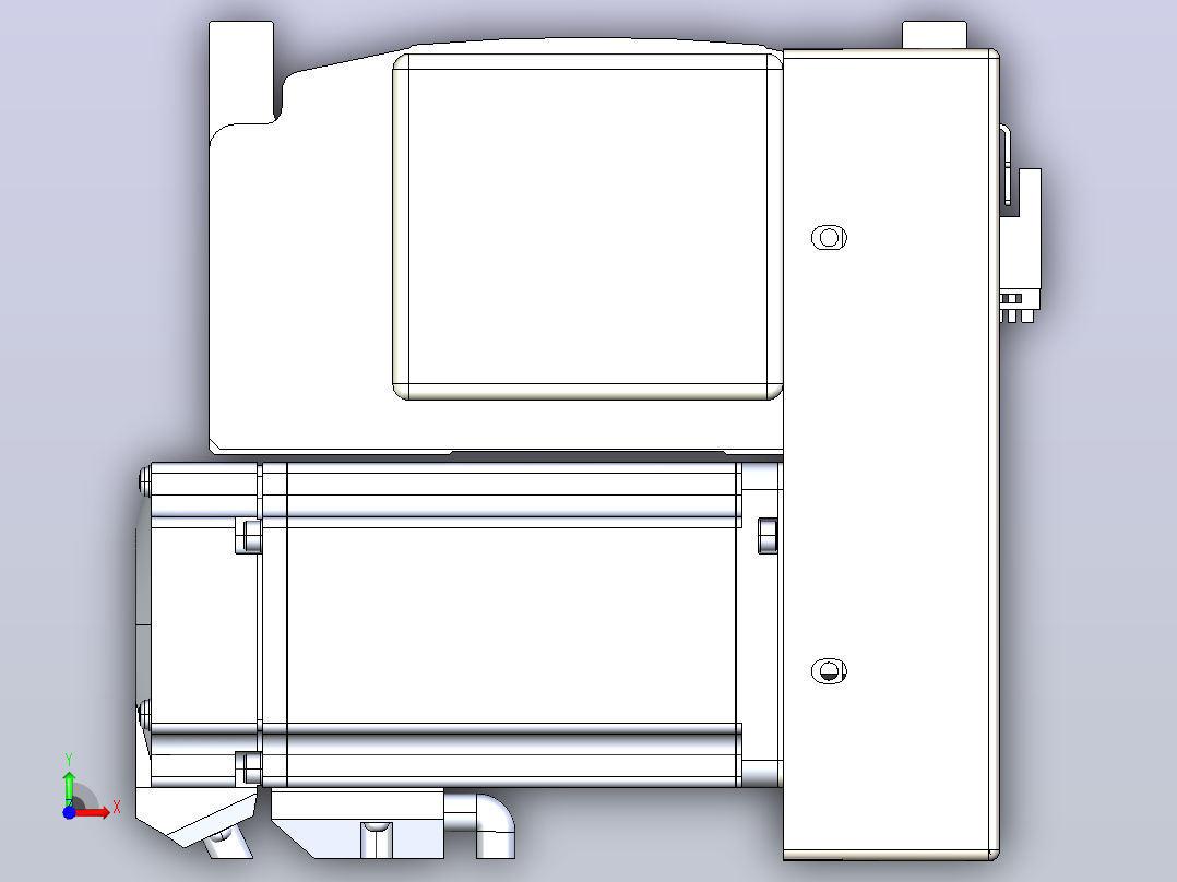 皮带直线轴半封闭可选导轨TPA-HNB-140D-120-L150-RP-C-P40-N3前视图