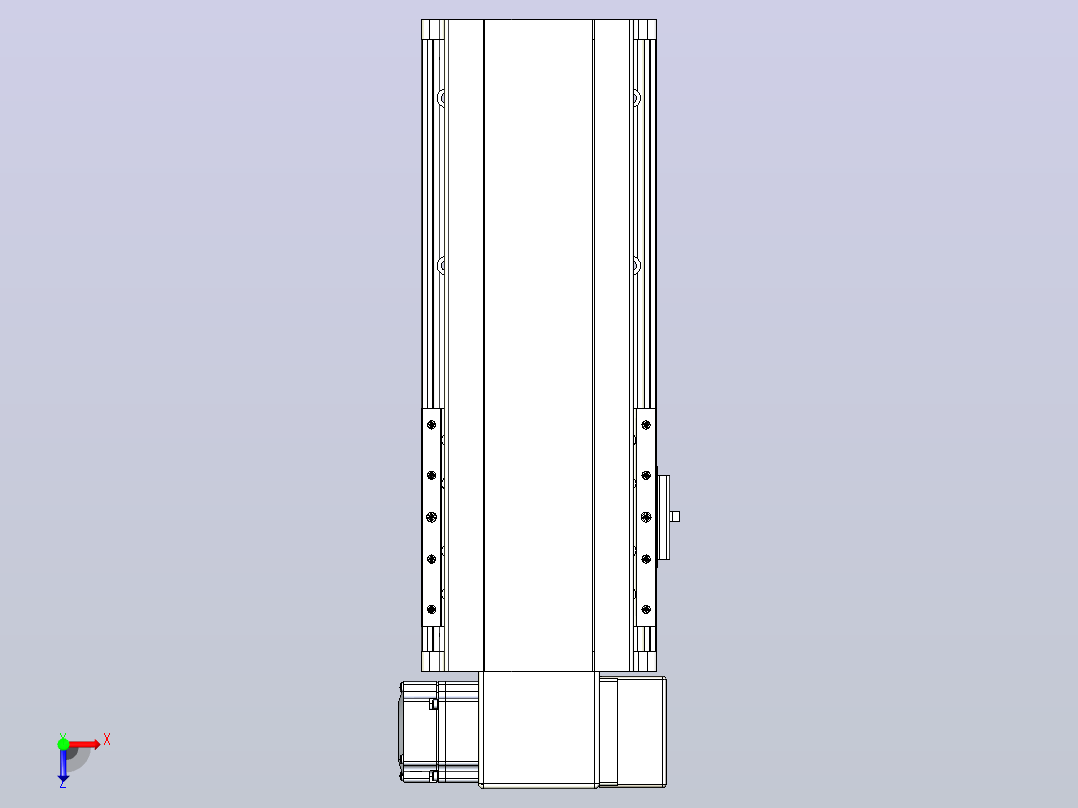 皮带直线轴半封闭可选导轨TPA-HNB-140D-120-L150-RP-C-P40-N3俯视图