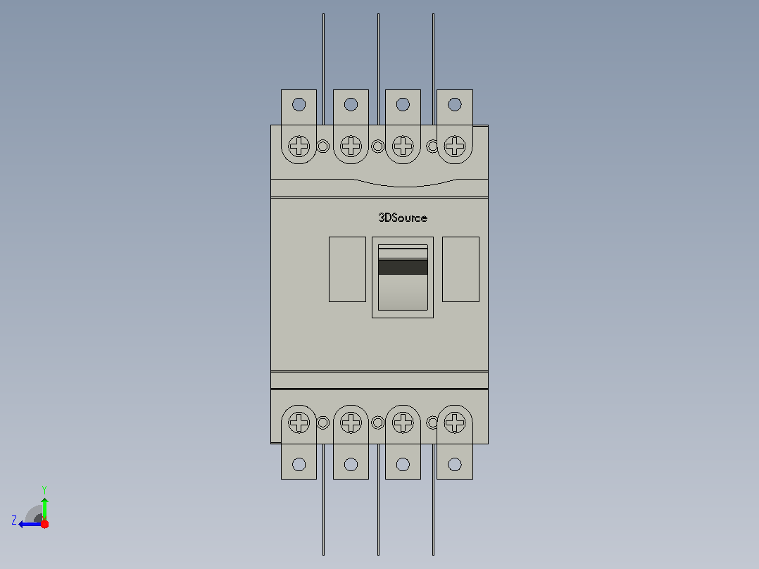 正泰空气断路器NM6S-400S-250-4P右视图