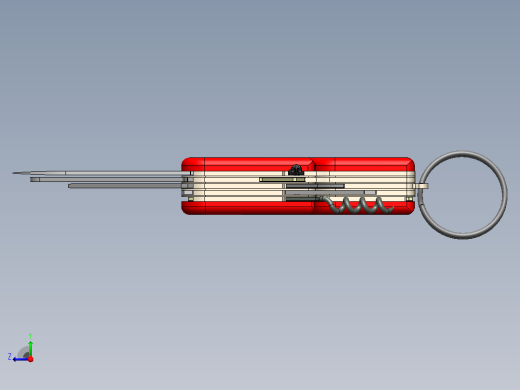 带有所有机械配件的袖珍多功能工具右视缩略图