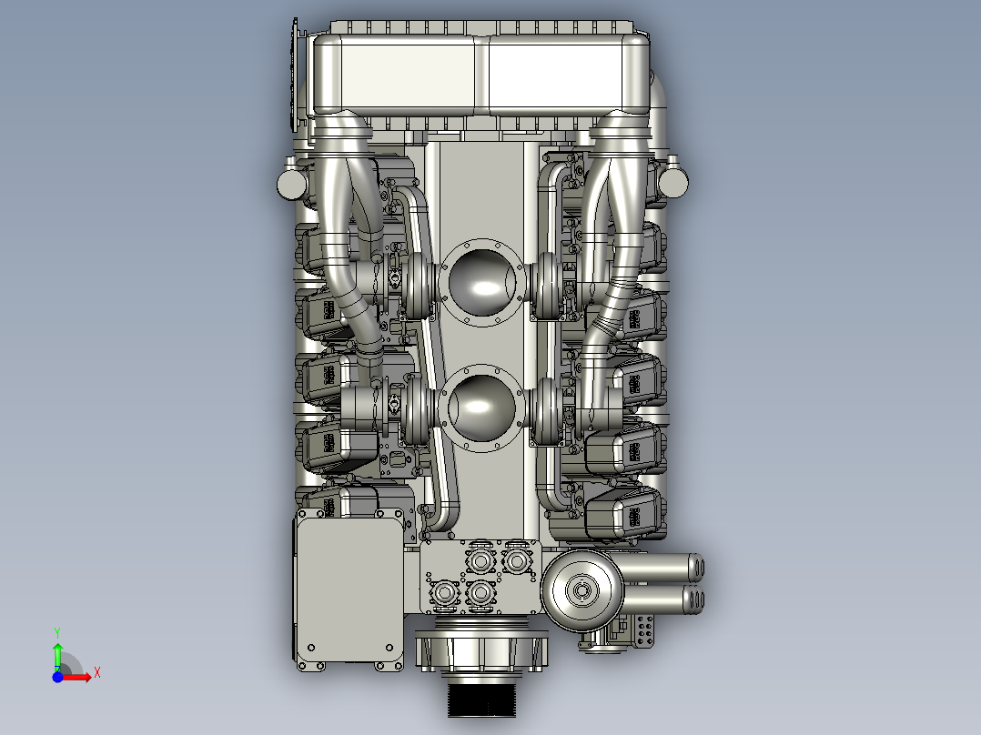 移动式柴油发电机设备3D模型前视图