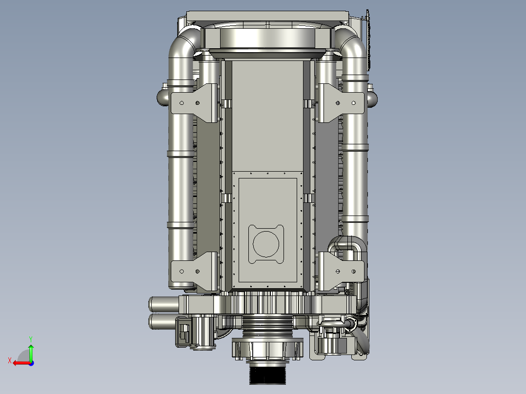 移动式柴油发电机设备3D模型后视图