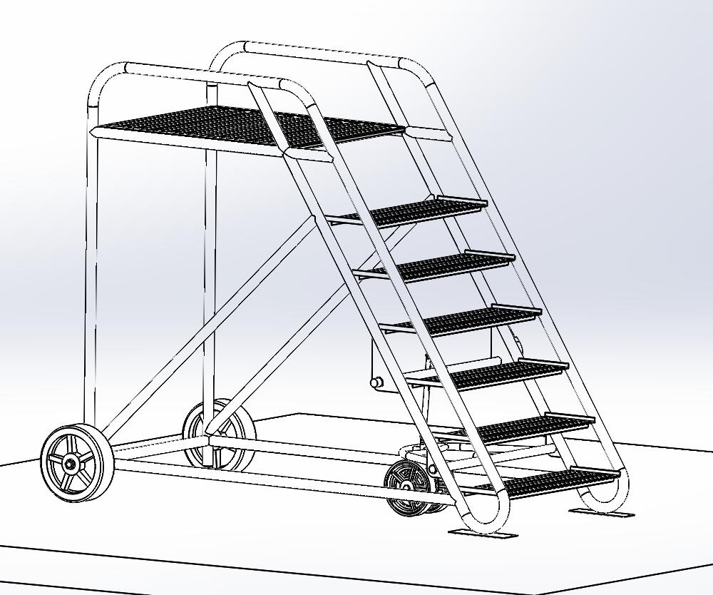 solidworks ladder维修移动梯子
