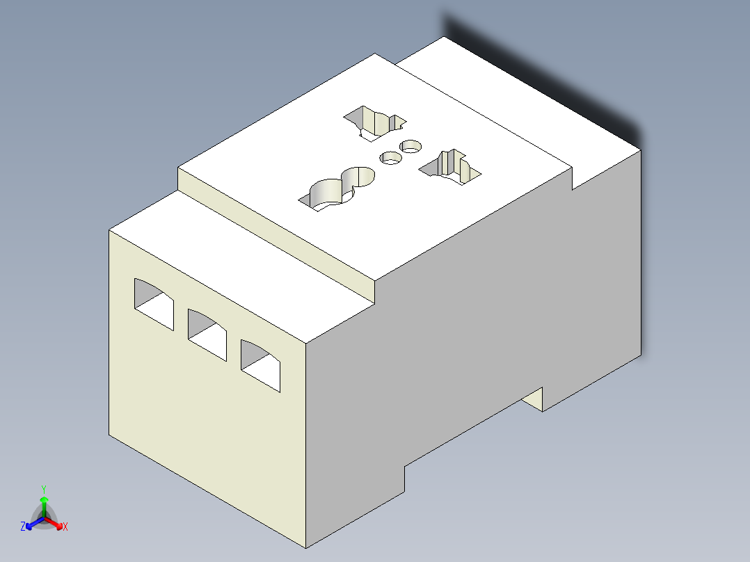 标准三孔插座 DIN安装