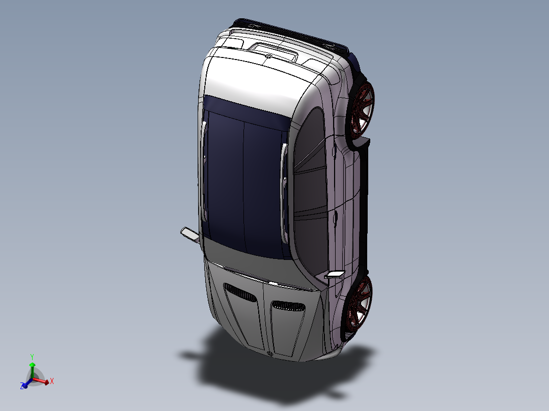 简易宝马X5汽车3D模型图纸 Solidworks设计