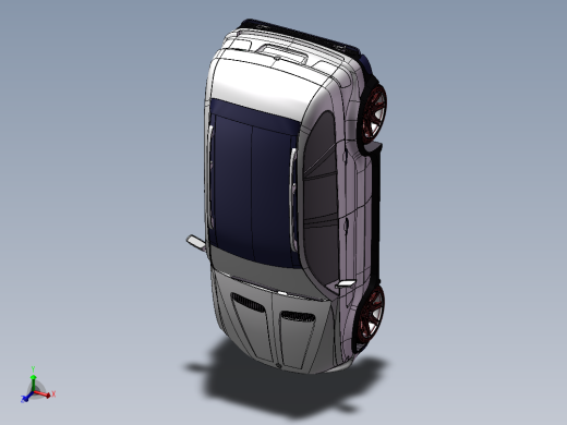 简易宝马X5汽车3D模型图纸 Solidworks设计