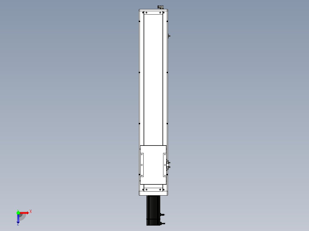 Toyo东佑达直线模组-ECH17-750-BC-750W+煞車俯视图