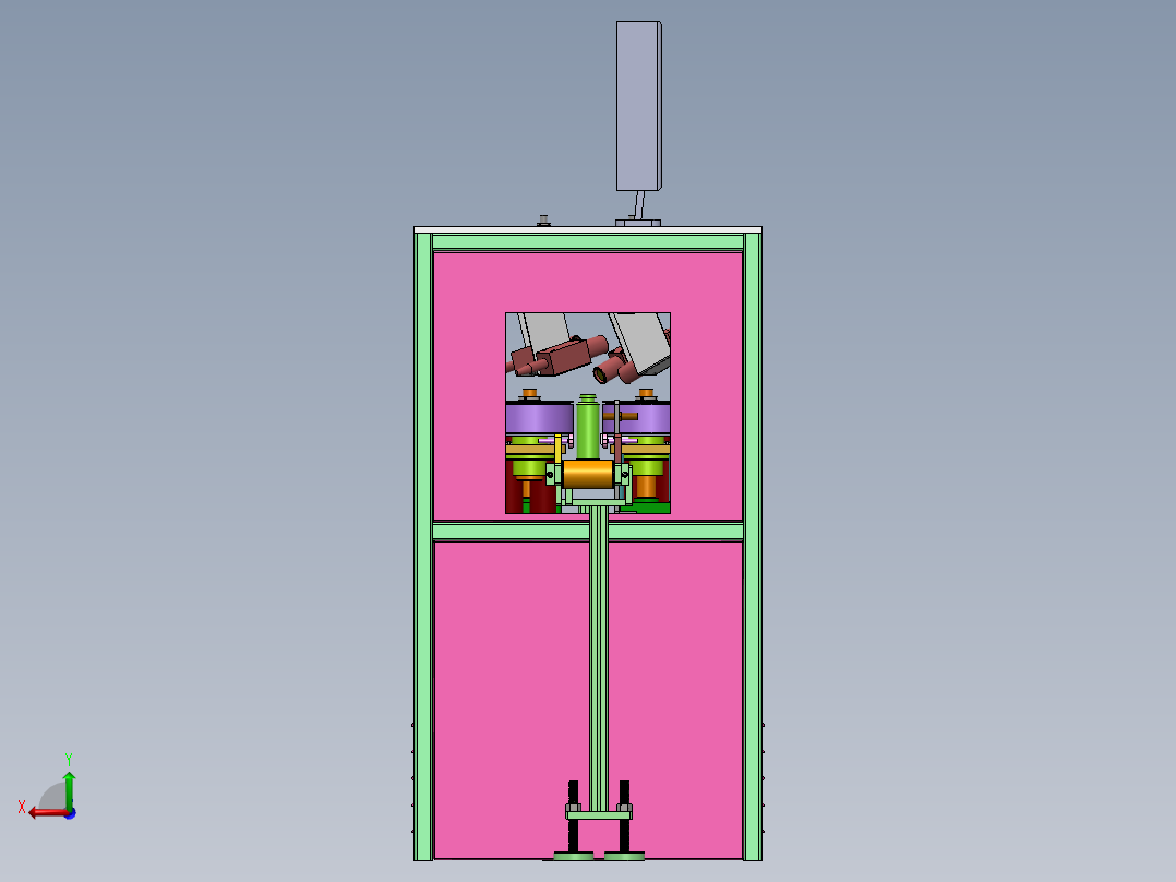 玻璃瓶质量检测机后视图