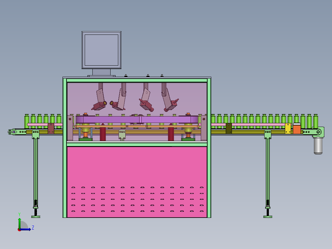 玻璃瓶质量检测机左视图