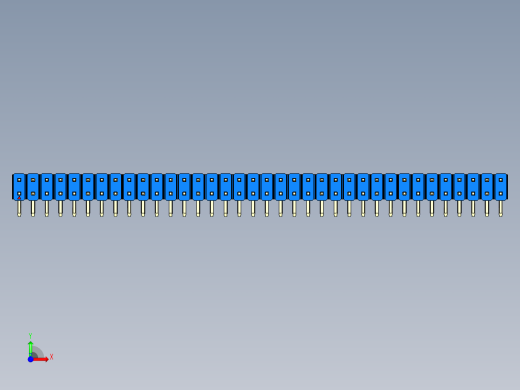 彩色公排针 100mil 2.54mm 系列-DS1022_blue_2x36p_100mil_TypeD_rev1.0前视缩略图