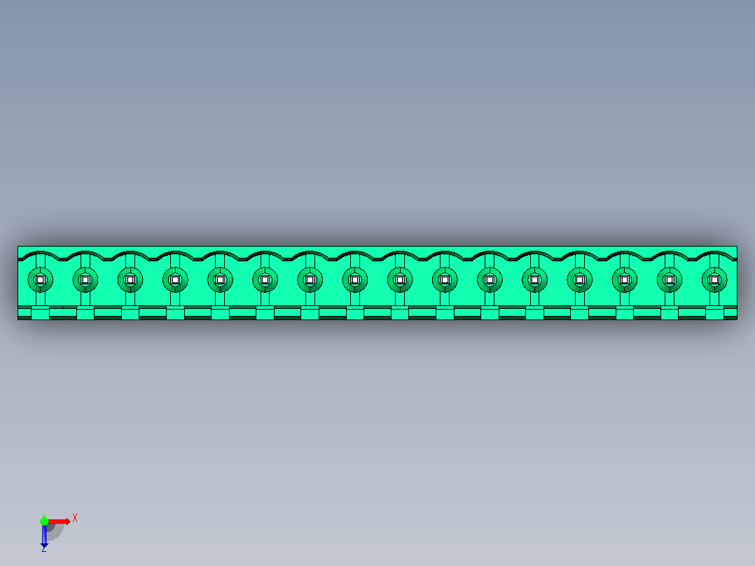 DEGSON 2EDG 系列 5.0mm 可插拔接线端子组-2EDGV-5.0-16P-14-00AH俯视图