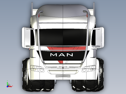 32-人卡车+(欧洲卡车) 3d模型图纸前视缩略图