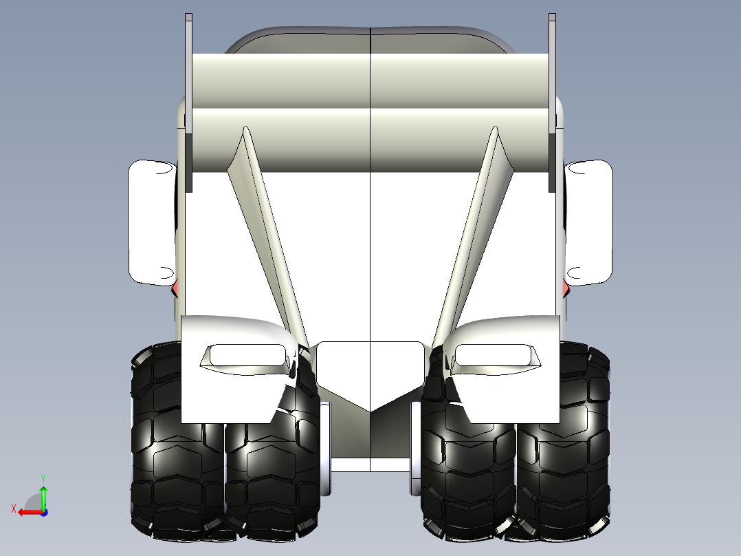 32-人卡车+(欧洲卡车) 3d模型图纸后视图