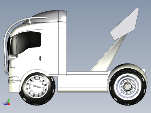32-人卡车+(欧洲卡车) 3d模型图纸右视缩略图