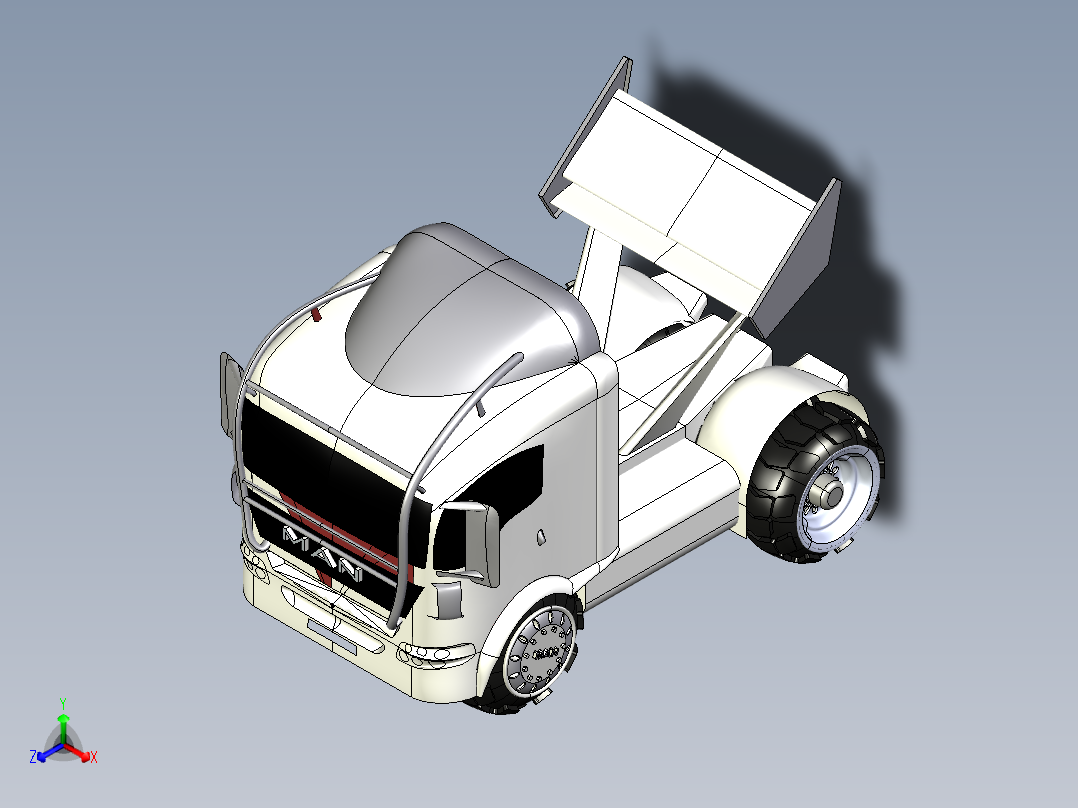 32-人卡车+(欧洲卡车) 3d模型图纸正等轴测图