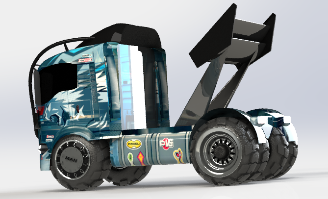 32-人卡车+(欧洲卡车) 3d模型图纸