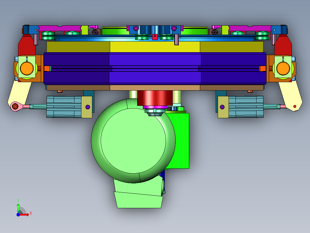 电动直线导轨滑块装配线前视图