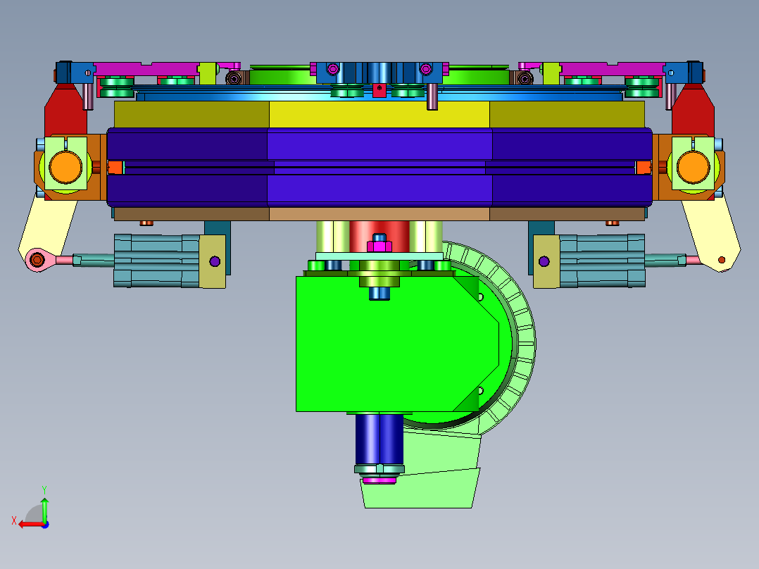 电动直线导轨滑块装配线后视图