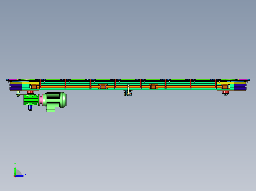 电动直线导轨滑块装配线左视图