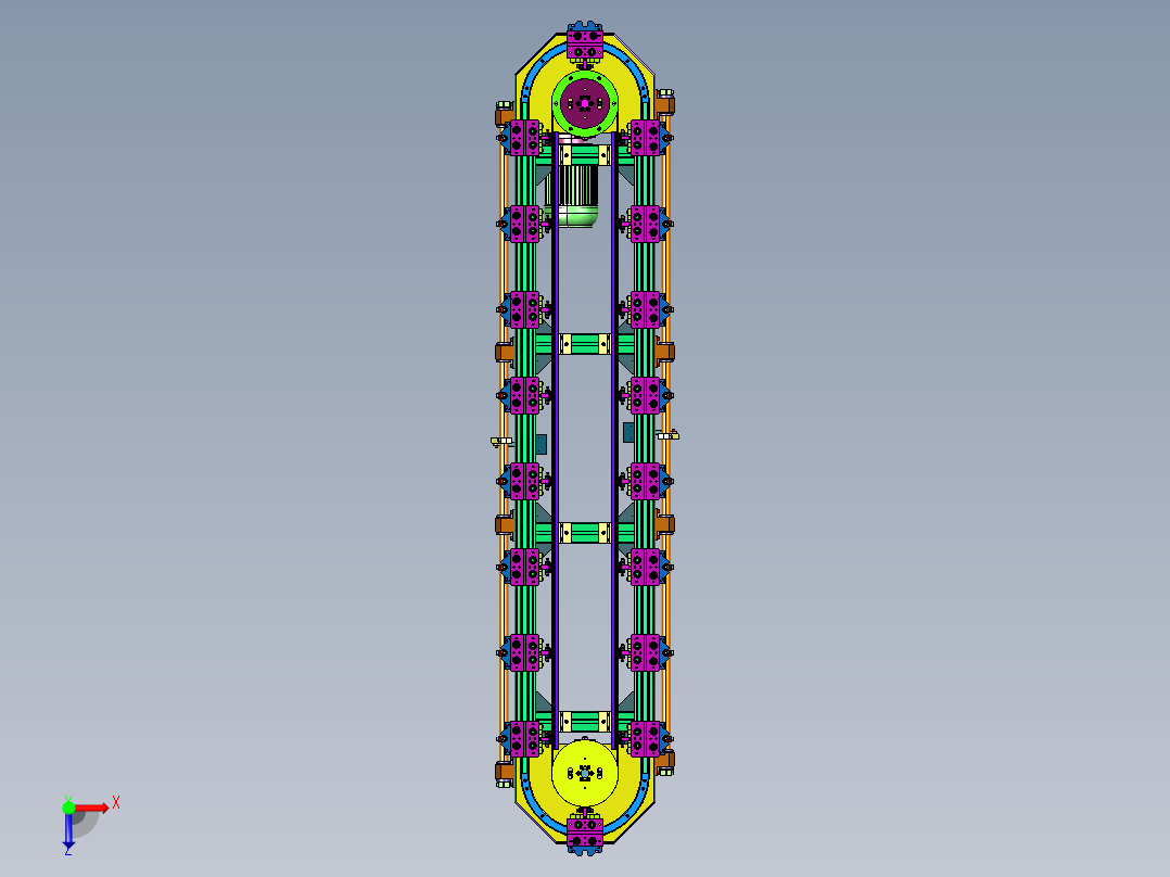 电动直线导轨滑块装配线俯视图