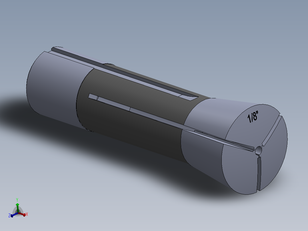 R8-夹头组-R8 COLLET 0.125.SLDPRT主视图
