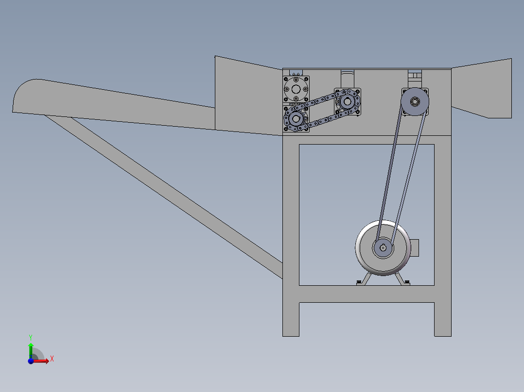 铡草揉丝一体机三维+二维1573421