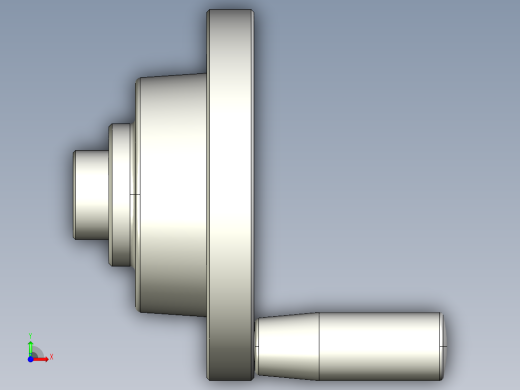 工程塑膠手輪(安裝重力指示器用)VDC-3D多系列多零件图纸模型前视缩略图