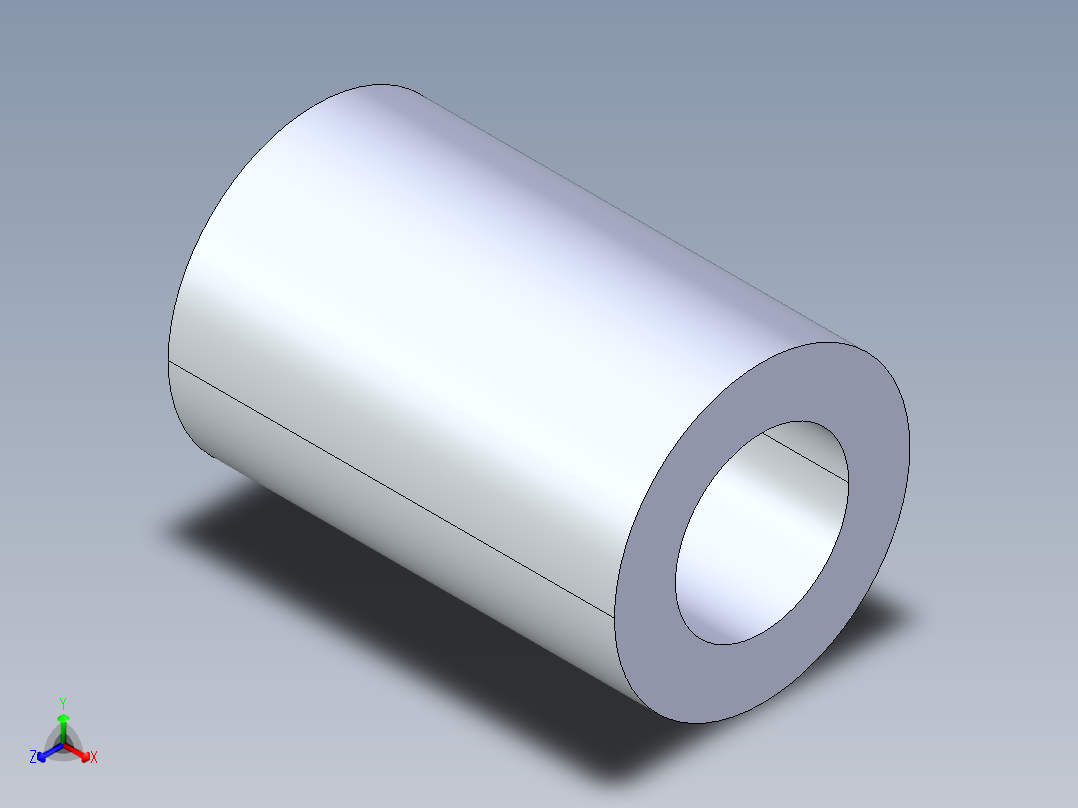聚氯乙烯配件10-Sch80_Coupling_SxS_829-002S_0.25in正等轴测图