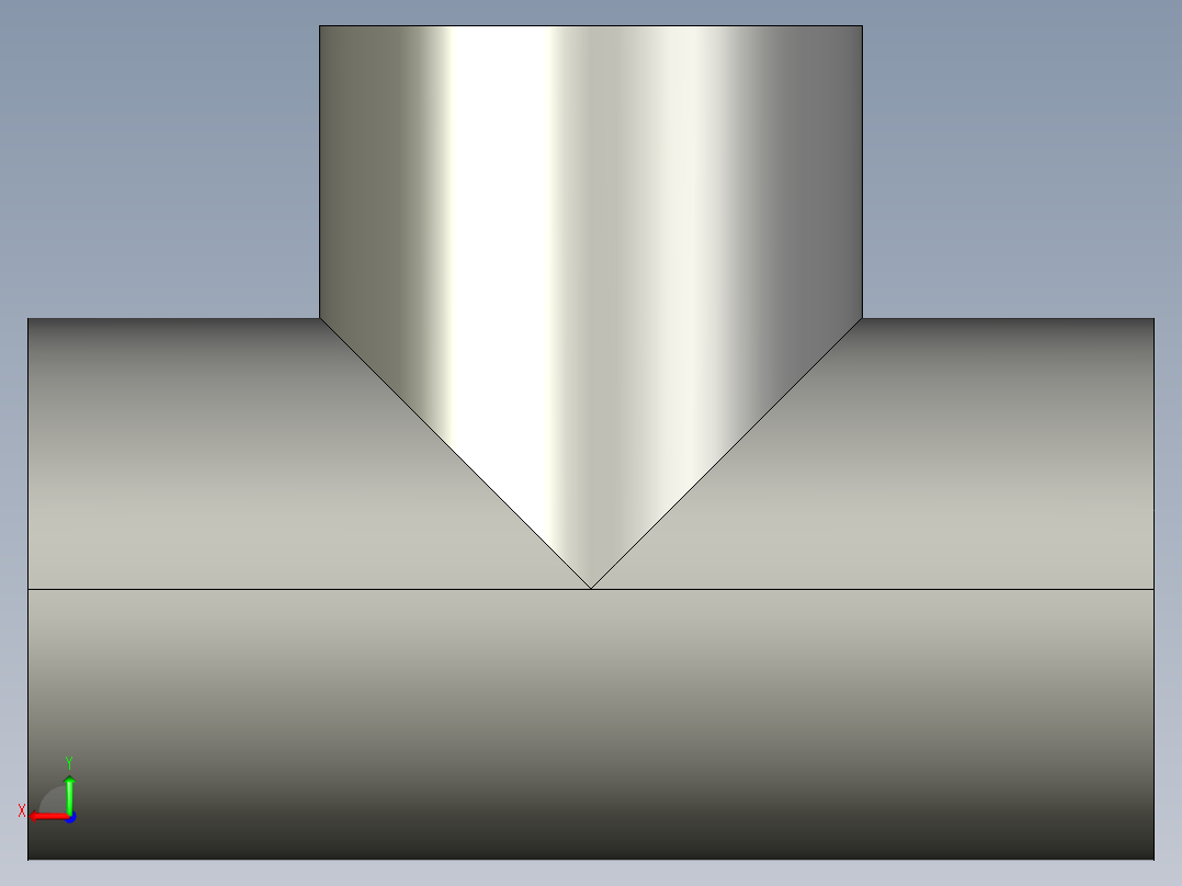 船舶管路系统SeaCor_Tee_SxSxS_37J101012_1.25in后视图
