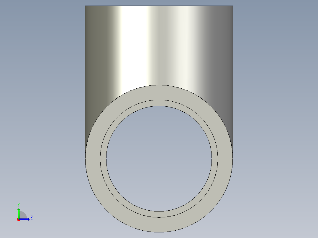 船舶管路系统SeaCor_Tee_SxSxS_37J101012_1.25in左视图