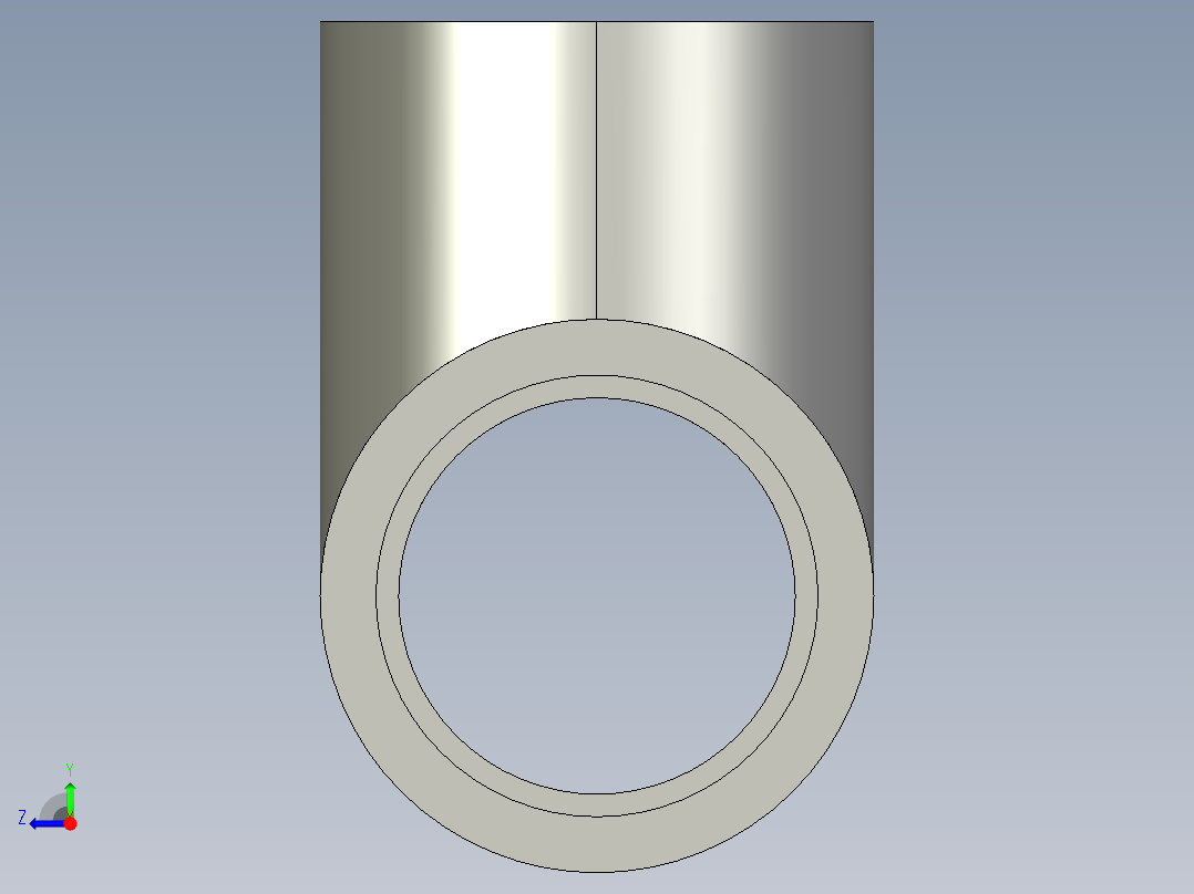 船舶管路系统SeaCor_Tee_SxSxS_37J101012_1.25in右视图