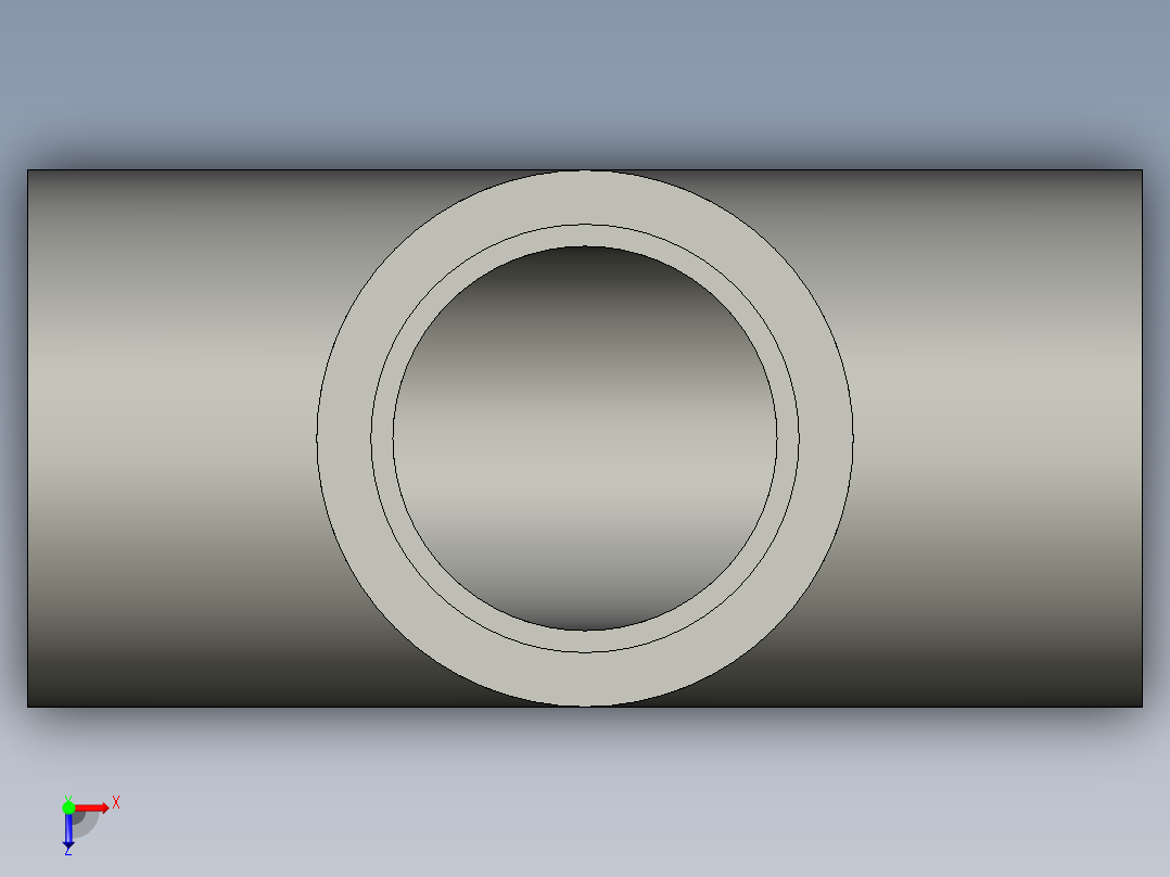 船舶管路系统SeaCor_Tee_SxSxS_37J101012_1.25in俯视图