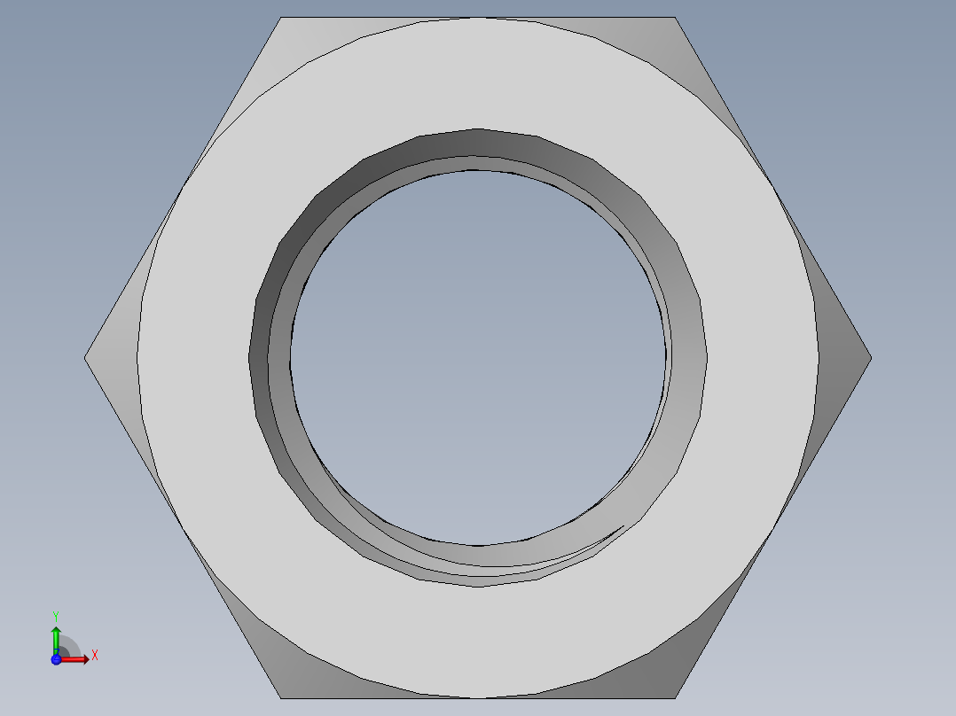 DIN 934 螺母-M30 Nut.SLDPRT前视图