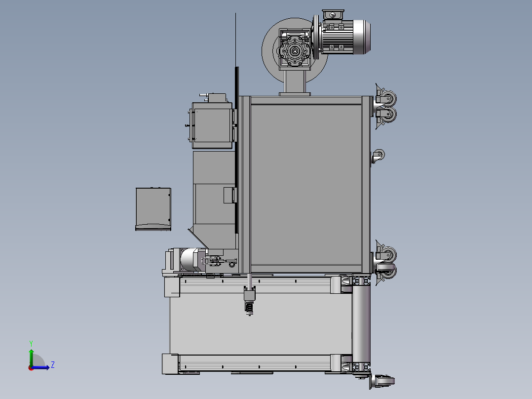 自动包装机设备左视图