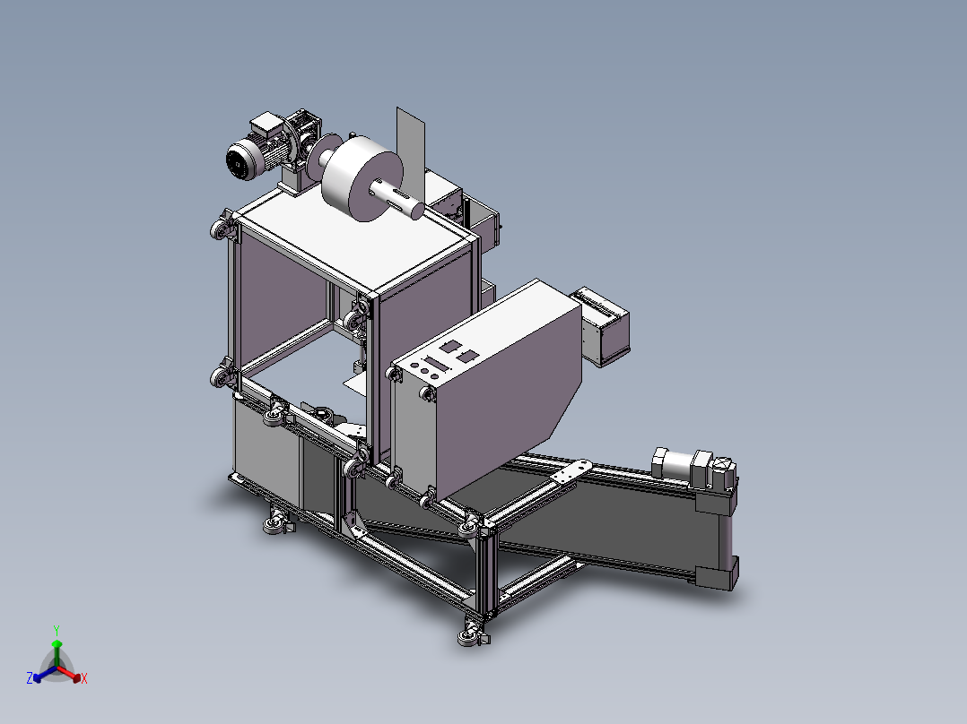 自动包装机设备正等轴测图