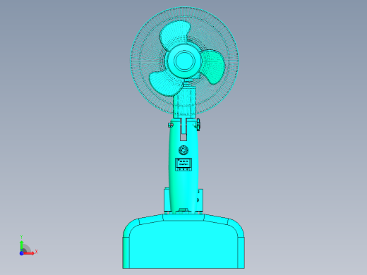 Q134-坐式落地电风扇反求创新设计【三维SolidWorks】前视缩略图